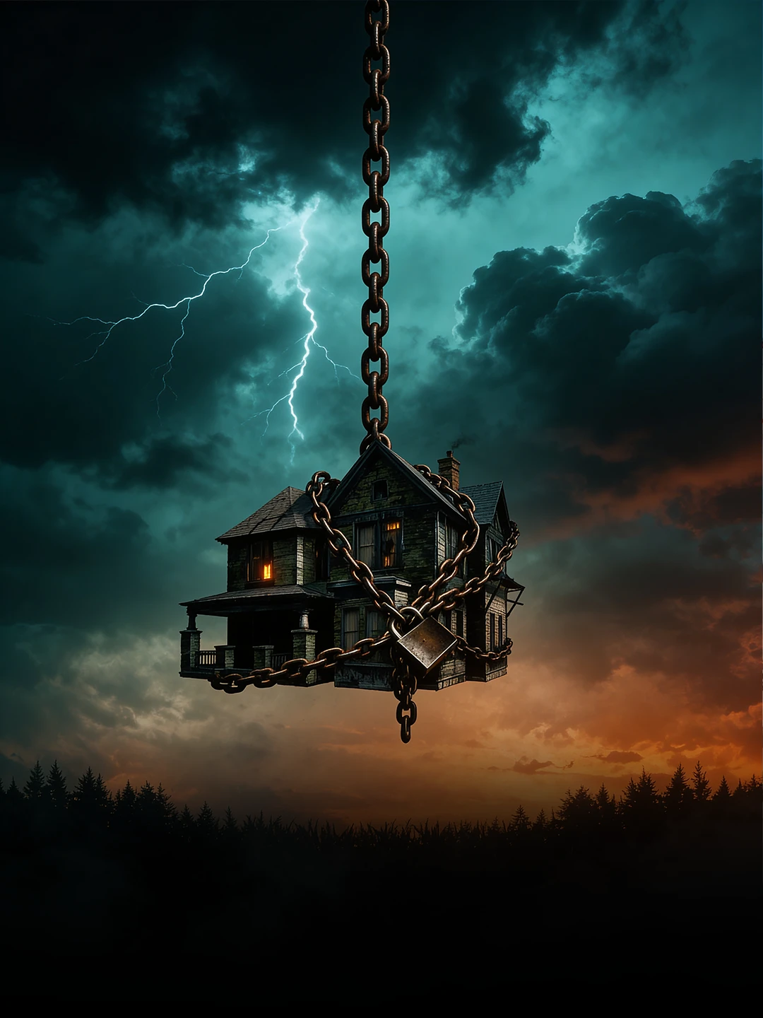 Dahshatli Uy - vertikal poster