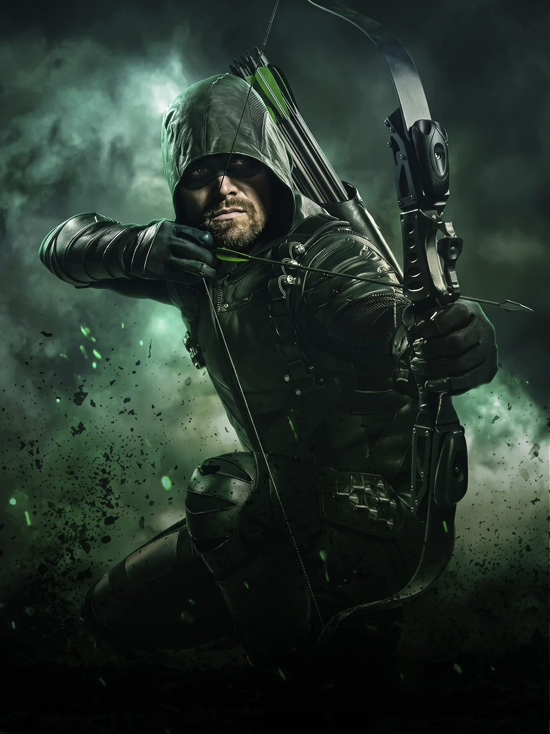 Yashil o'q - vertikal poster