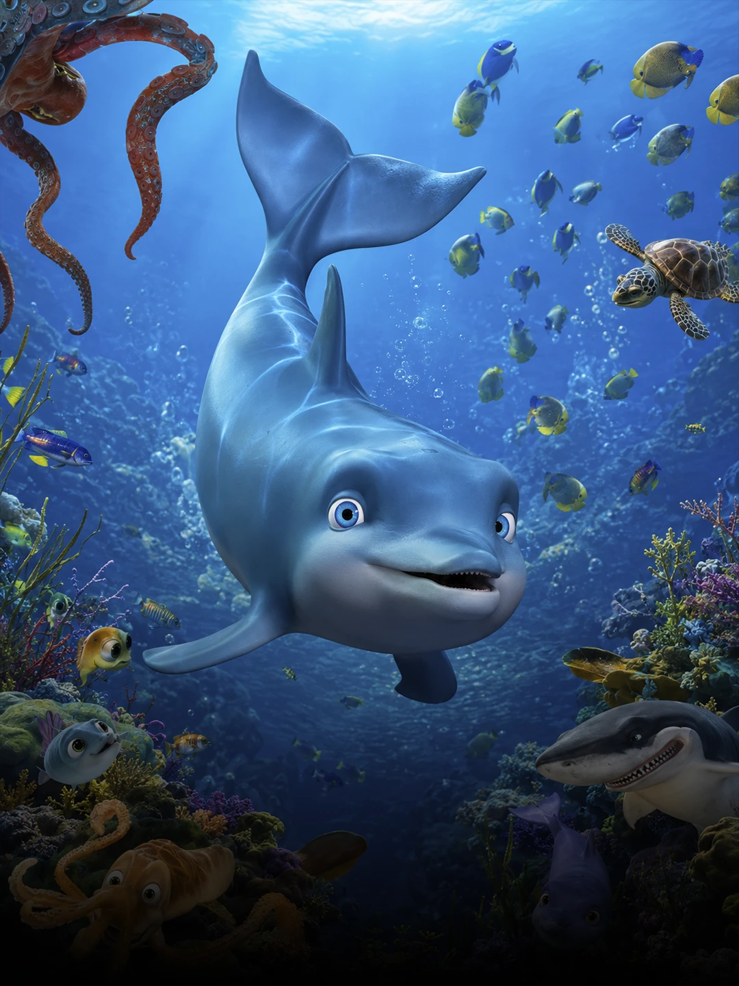 Hayolparast delfin - vertikal poster