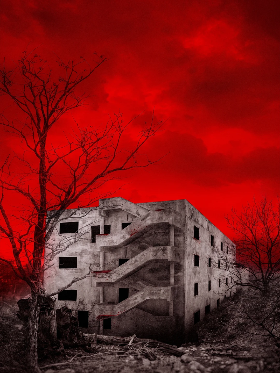 Gonjiamdagi ruhiy kasalliklar shifoxonasi - vertikal poster
